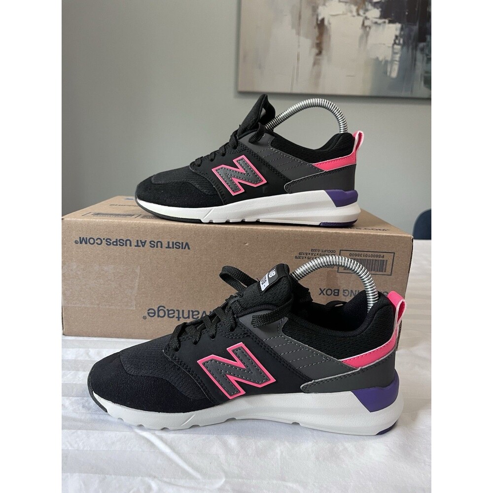 NWT New Balance 009 Black Pink Women Shoes Size 6 Wide D Sneaker WS009LA1